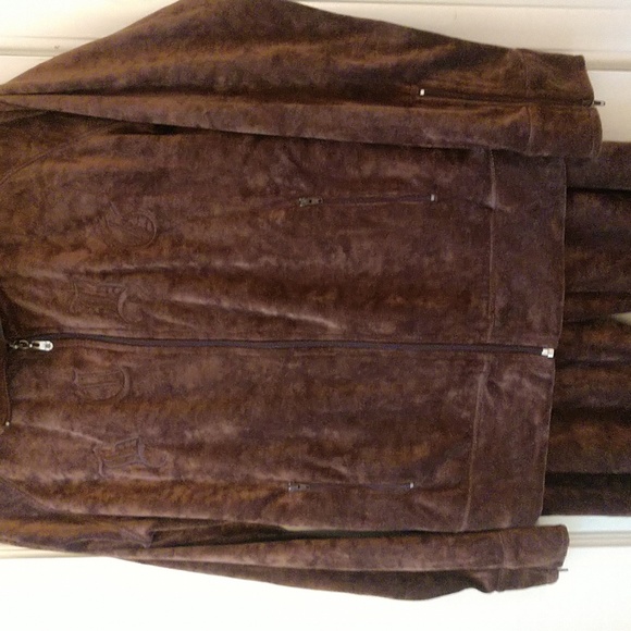 Y2K BCBG Maxazria velour 2 piece matching track outfit - Picture 4 of 11